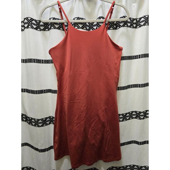 Girlfriend Collective burnt orange athletic mini dress with shorts XL - Picture 1 of 9